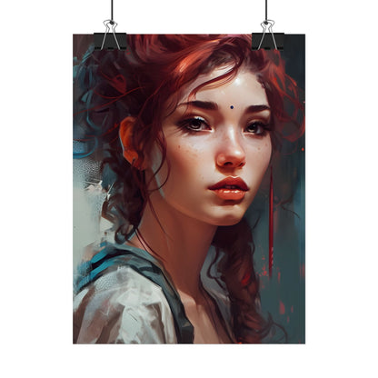 Beautiful Brunette Portrait: Makeup Art - Poster