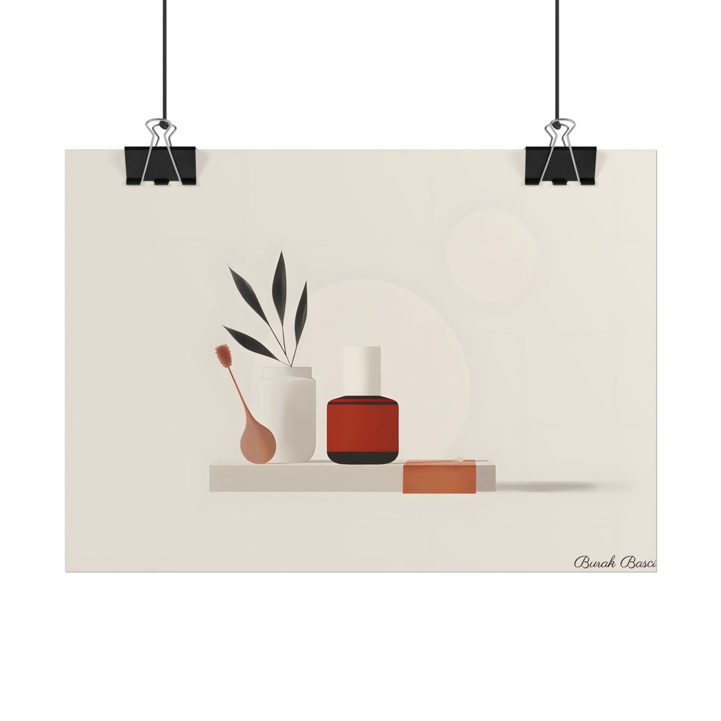 Minimalist Electronic Device: Bold Modern Art Illustration - Poster
