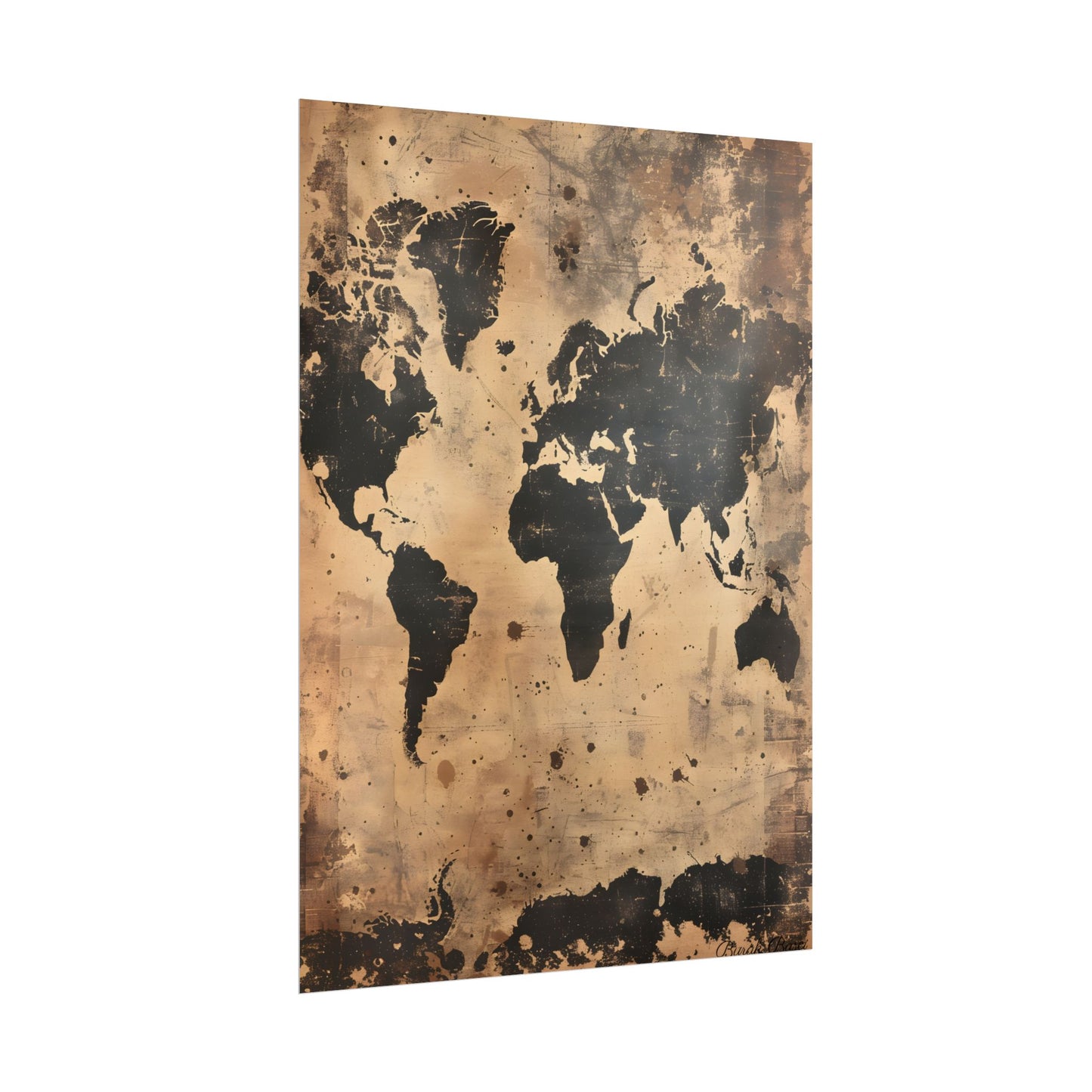 Timeless World Map: Elegant Artwork - Poster