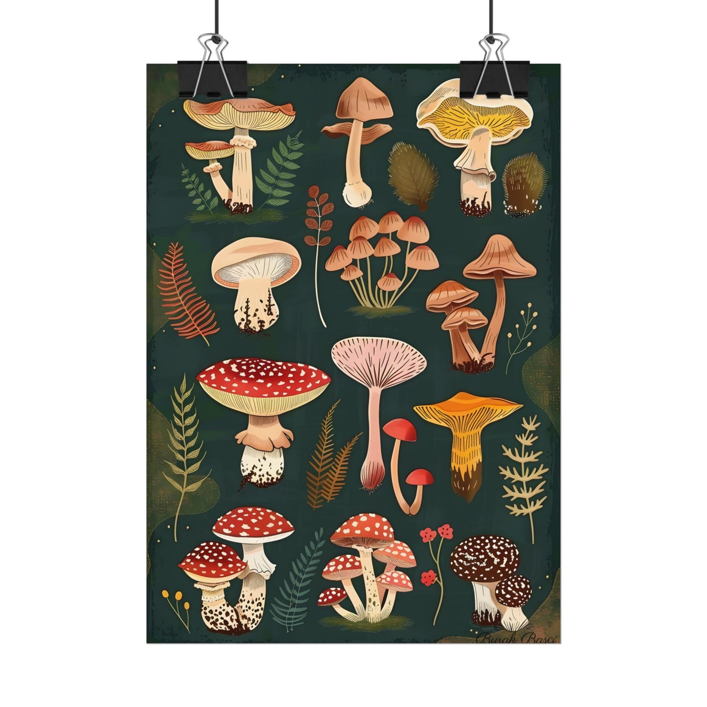 Vibrant Mushroom Poster: 2024 Batch - Poster
