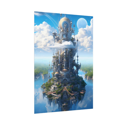 Floating City of Columbia: Breathtaking Aerial View - Poster
