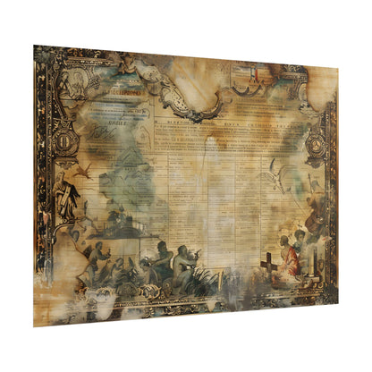 Vintage Biblical Scene: Medieval Art Poster - Poster