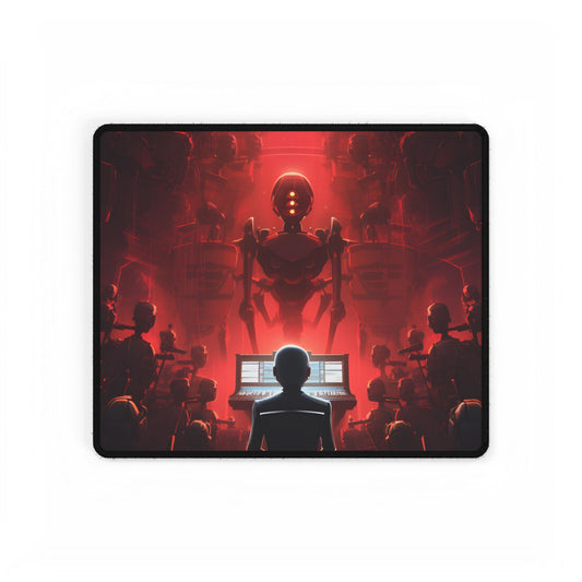 Robot Symphony: Futuristic Music Art - Desk Mat