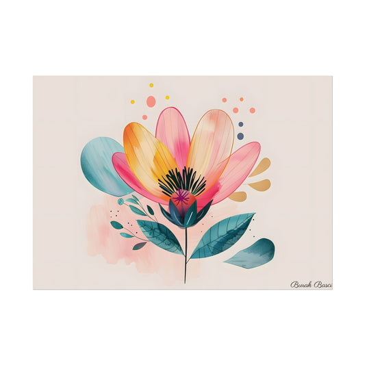 Blooming Whimsy: Growth in Full Bloom - Poster