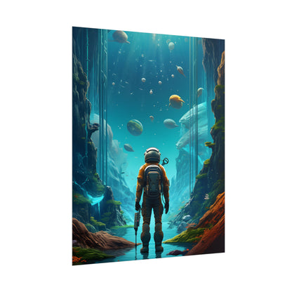 Futuristic Wilderness Explorer: Sci-fi Adventure Artwork - Poster