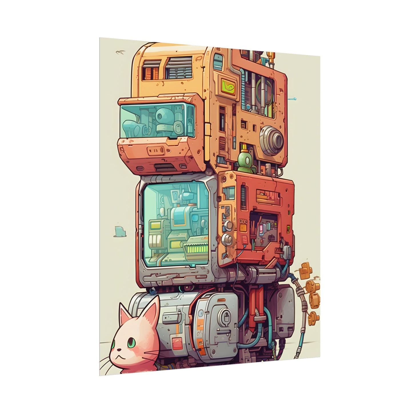 Pixel Perfect Cyber-Pet: Whimsical Gamified Art - Poster