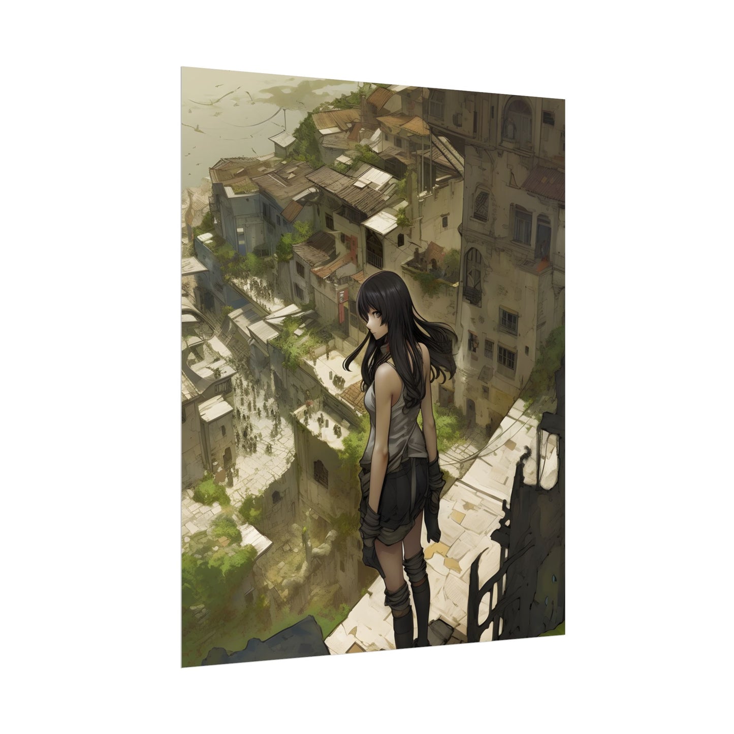 Dramatic Bird's Eye View: Mysterious Anime Encounter - Poster
