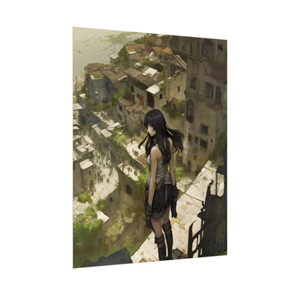 Dramatic Bird's Eye View: Mysterious Anime Encounter - Poster
