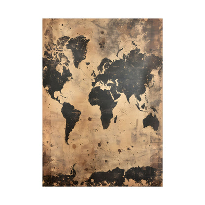 Timeless World Map: Elegant Artwork - Poster