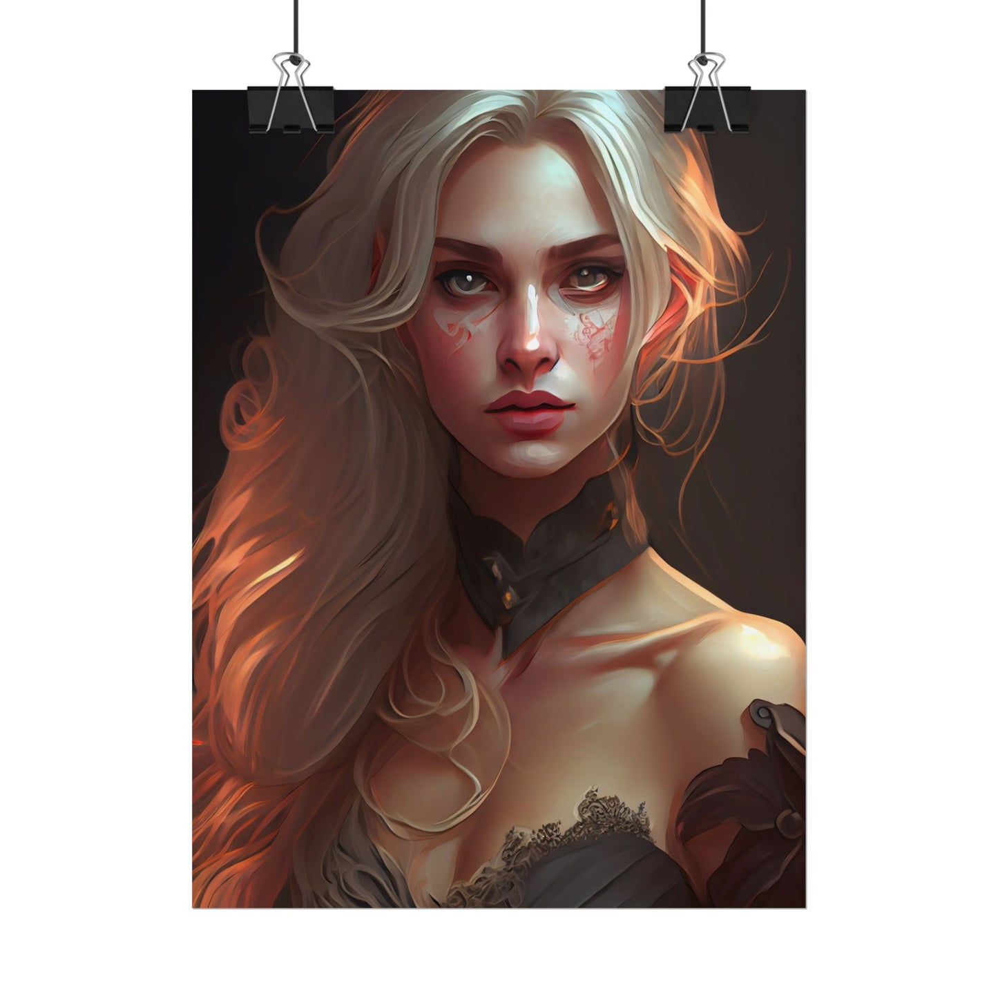 Blonde Beauty: Artistic Portrait of a Woman - Poster