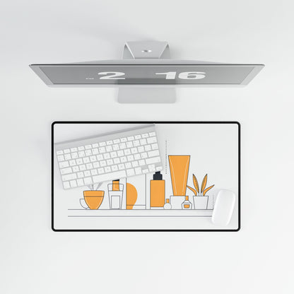 Minimalist Product Design: Bold Gray Illustration Artwork - Desk Mat