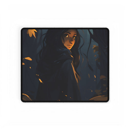 Vibrant Beach Sunset: Serene Ocean Scene with People - Desk Mat