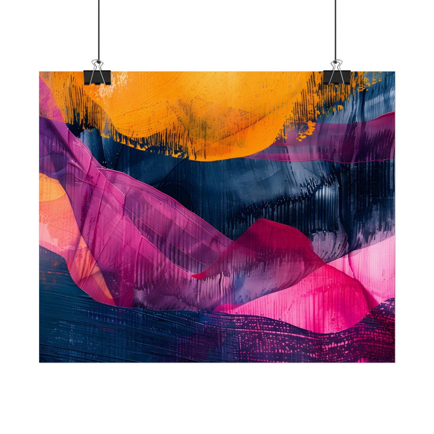 Vibrant Abstract Art: Organic Patterns in Modern Colors - Poster