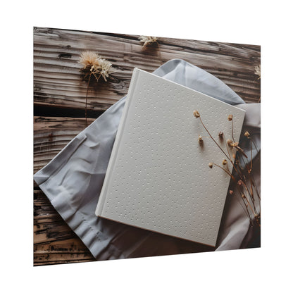 Minimalist Notebook with Embossed Dot Pattern - Poster
