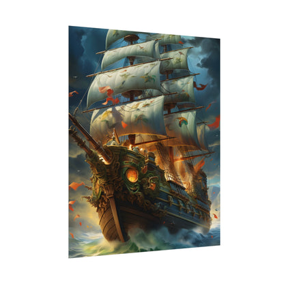 Time-Traveling Sailors: Pirate Crew Adventure Artwork - Poster