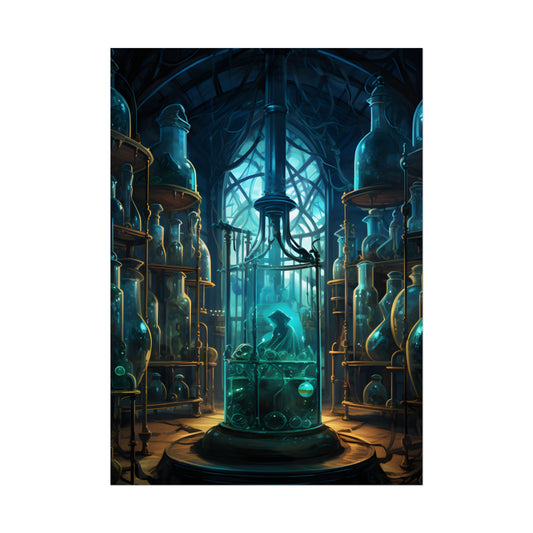 Unveiling the Secrets: Mysterious Lab Biotech Artwork - Poster