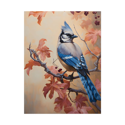 Autumn Oak Branch: Oil Painting Artwork - Poster