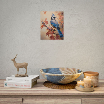 Autumn Oak Branch: Oil Painting Artwork - Poster
