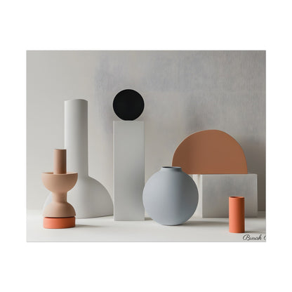 Minimalist Simple Geometric Jewelry: Close-Up View - Poster