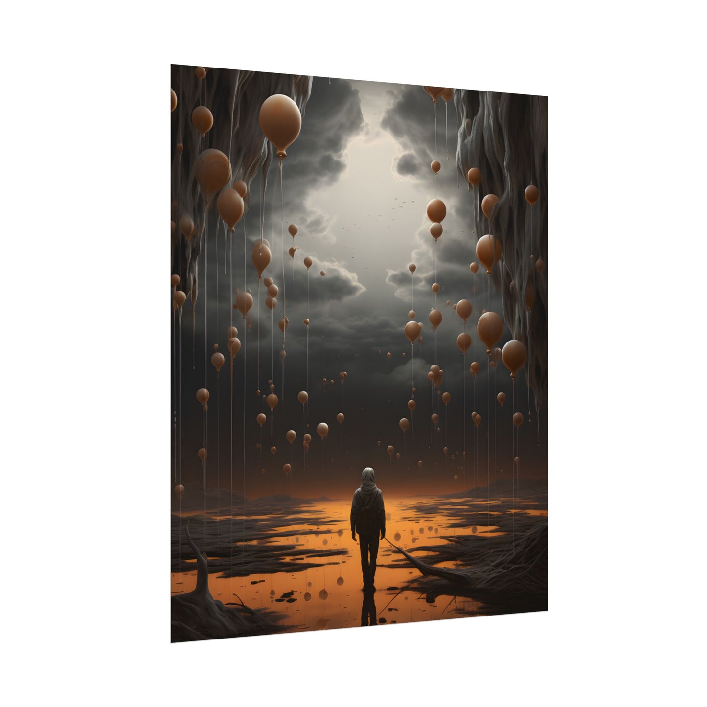 Freedom in Nature: Casual Outdoor Portrait - Poster