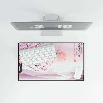 Cherry Blossom Beauty: Japanese Nature Art - Desk Mat