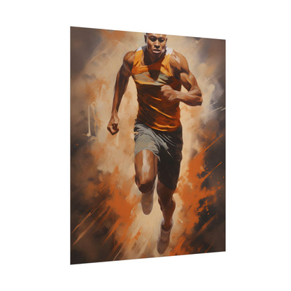 Passionate Fitness Moment: Dedicated Athlete in Action - Poster