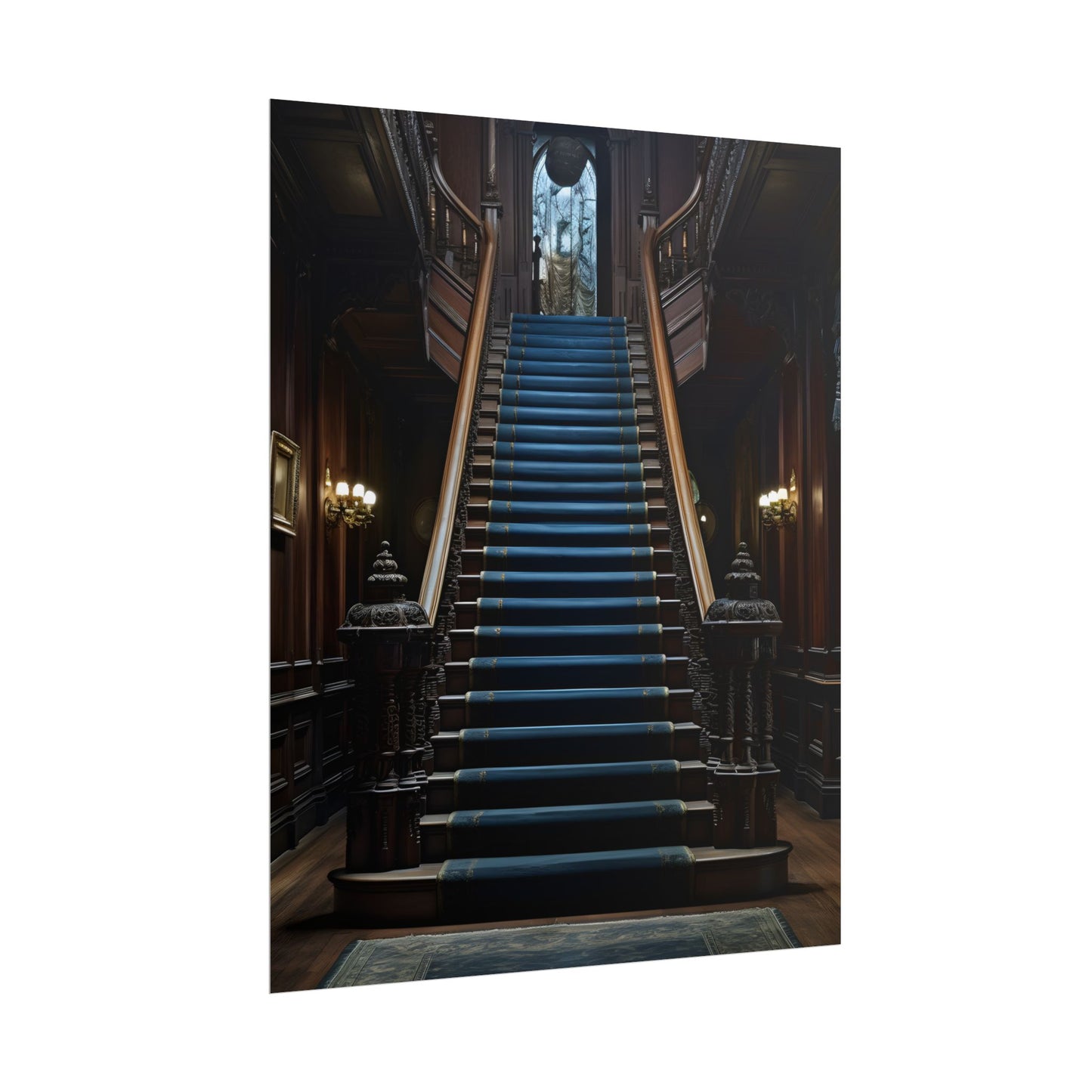 Haunted Gothic Mansion: Spooky Victorian Atmosphere Artwork - Poster