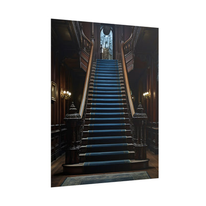 Haunted Gothic Mansion: Spooky Victorian Atmosphere Artwork - Poster