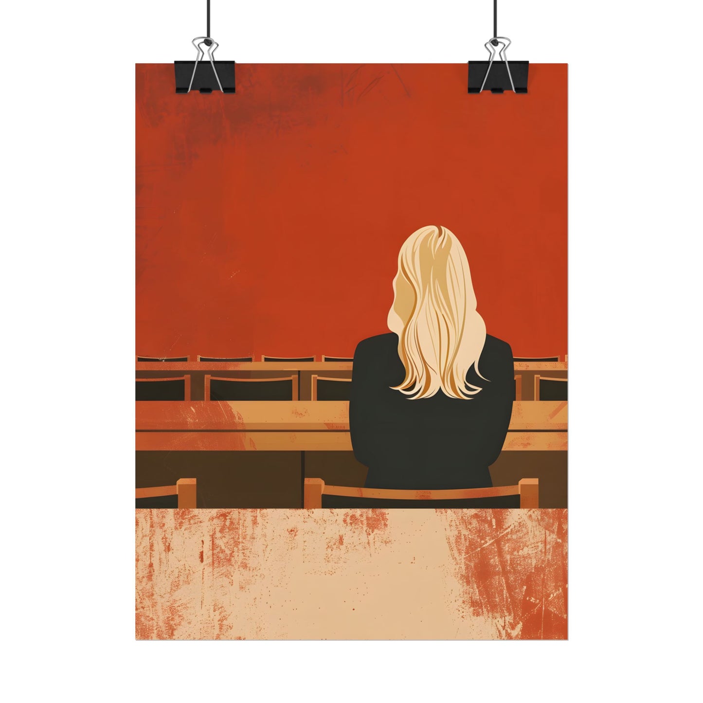Minimalist Portrait: Blonde Woman in 20[4] Batch Poster Art - Poster