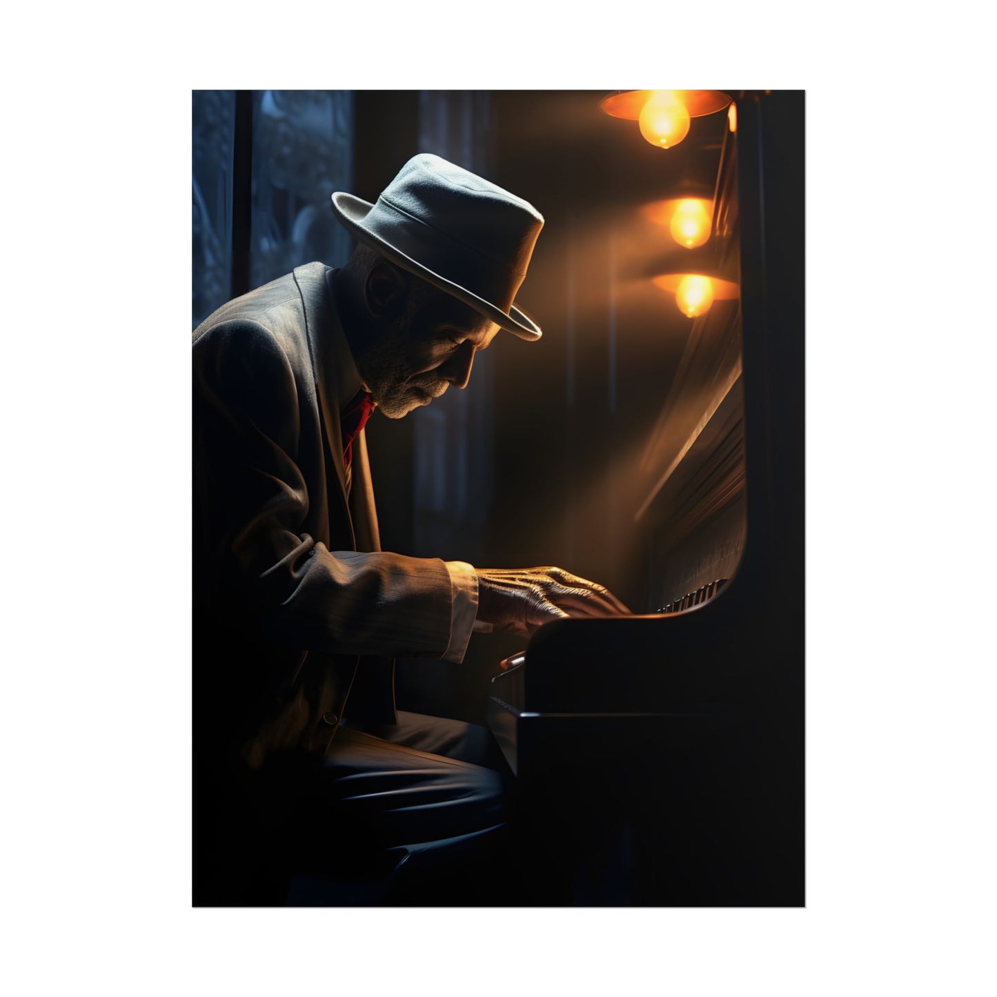 Intricate Piano Moment: Reflections of a Musician - Poster