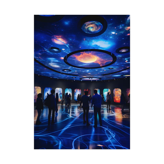 Celestial Starry Night: Planetary Artwork - Poster