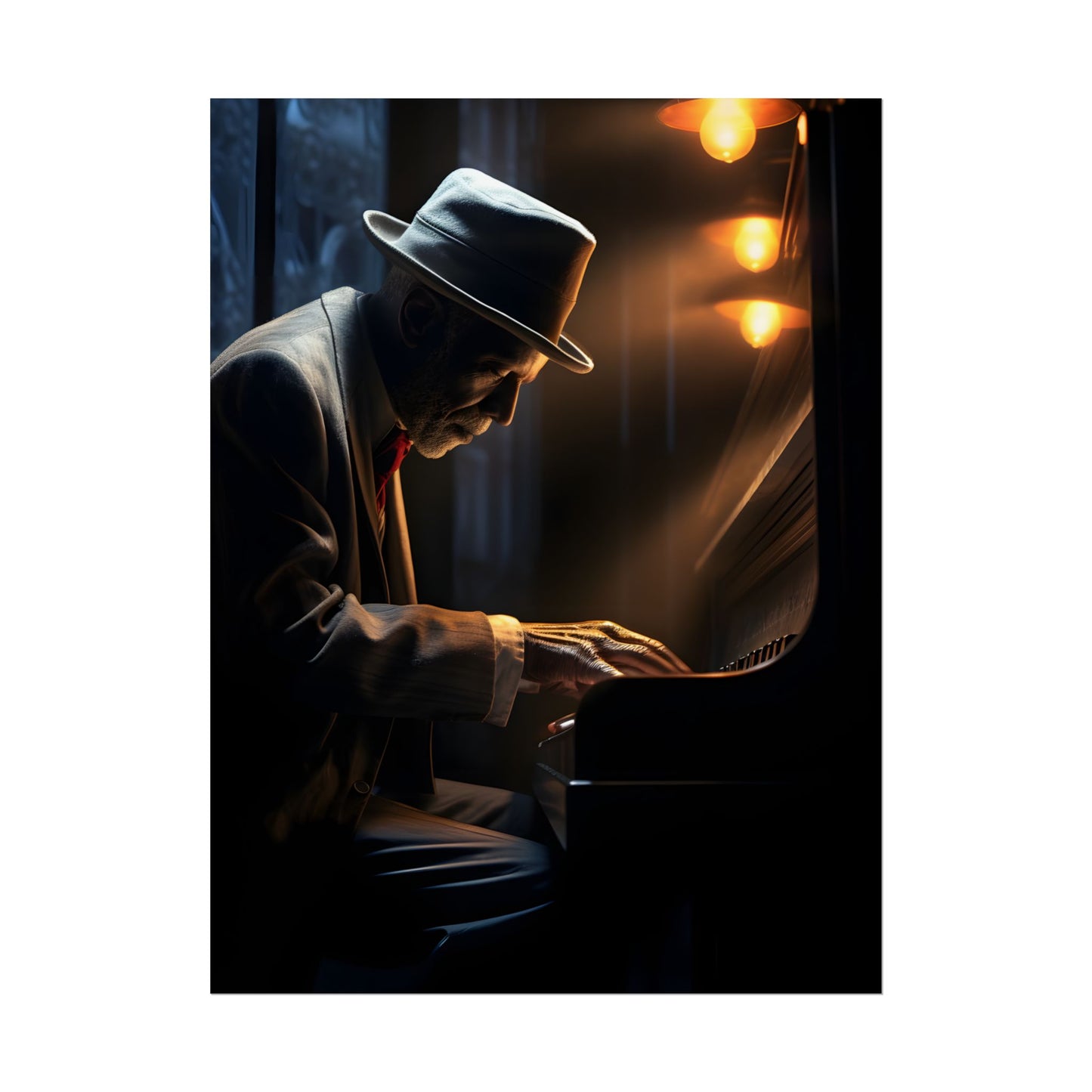 Intricate Piano Moment: Reflections of a Musician - Poster