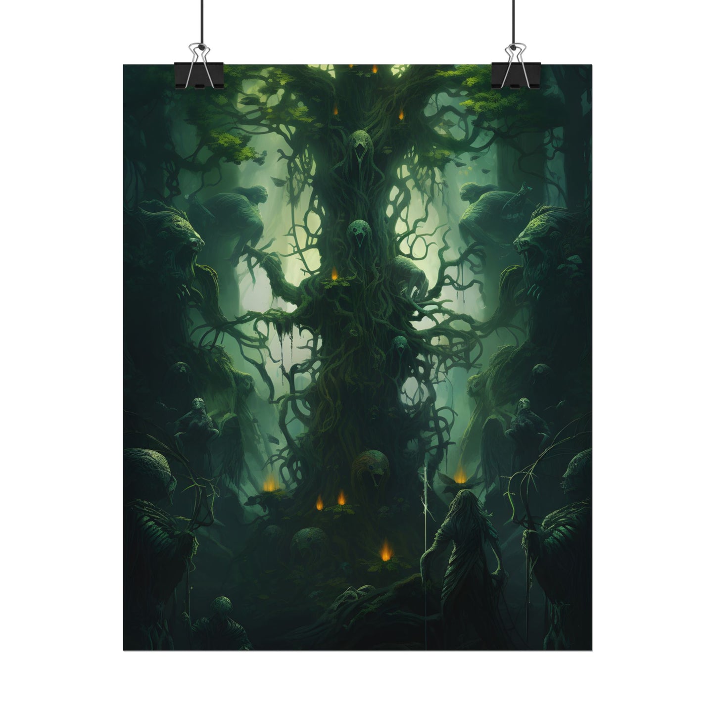 Mystical Forest Guardians: Ancient Tree Spirits Unite - Poster