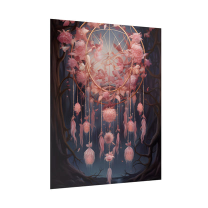 Ethereal Dreamcatcher Realm: Surreal Landscape Art - Poster