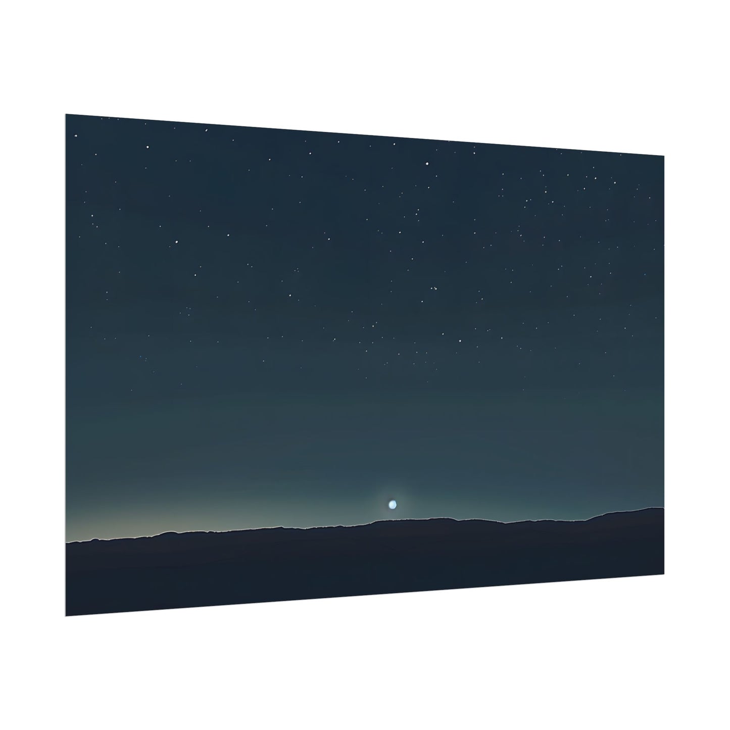 Minimalist Night Sky: Celestial Artwork with Stars and Palette - Poster