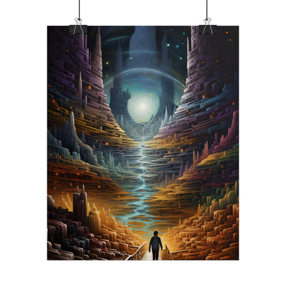 Space Explorer Journey: Astronaut in Cosmic Adventure - Poster