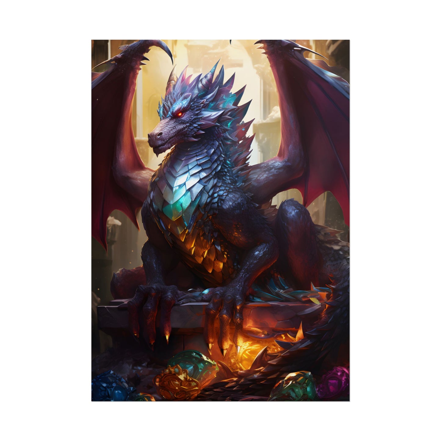 Ancient Dragon's Majestic Lair: Fantasy Guardians of Old - Poster