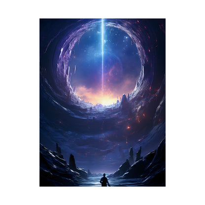 Black Hole Galaxy: Cosmic Digital Artwork - Poster
