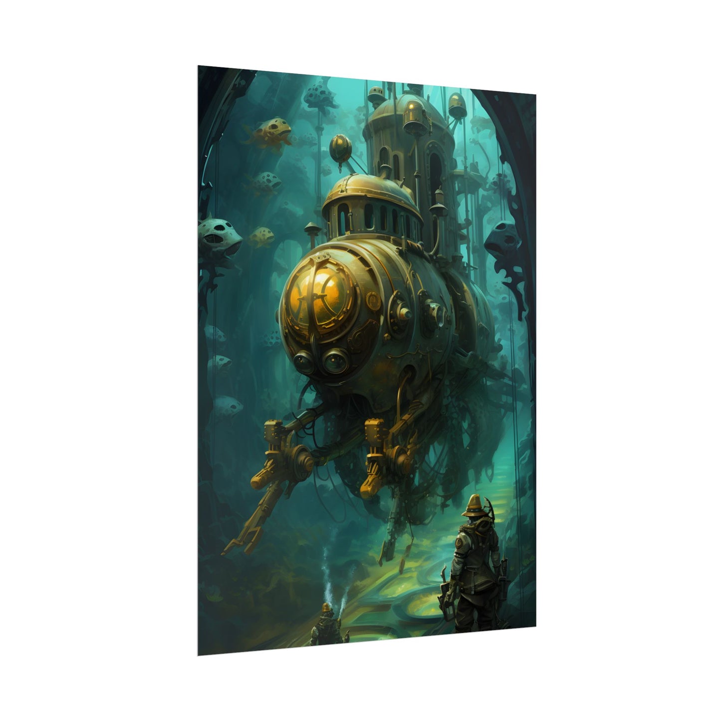 Underwater Steampunk Adventure: A Hero's Quest for Discovery - Poster