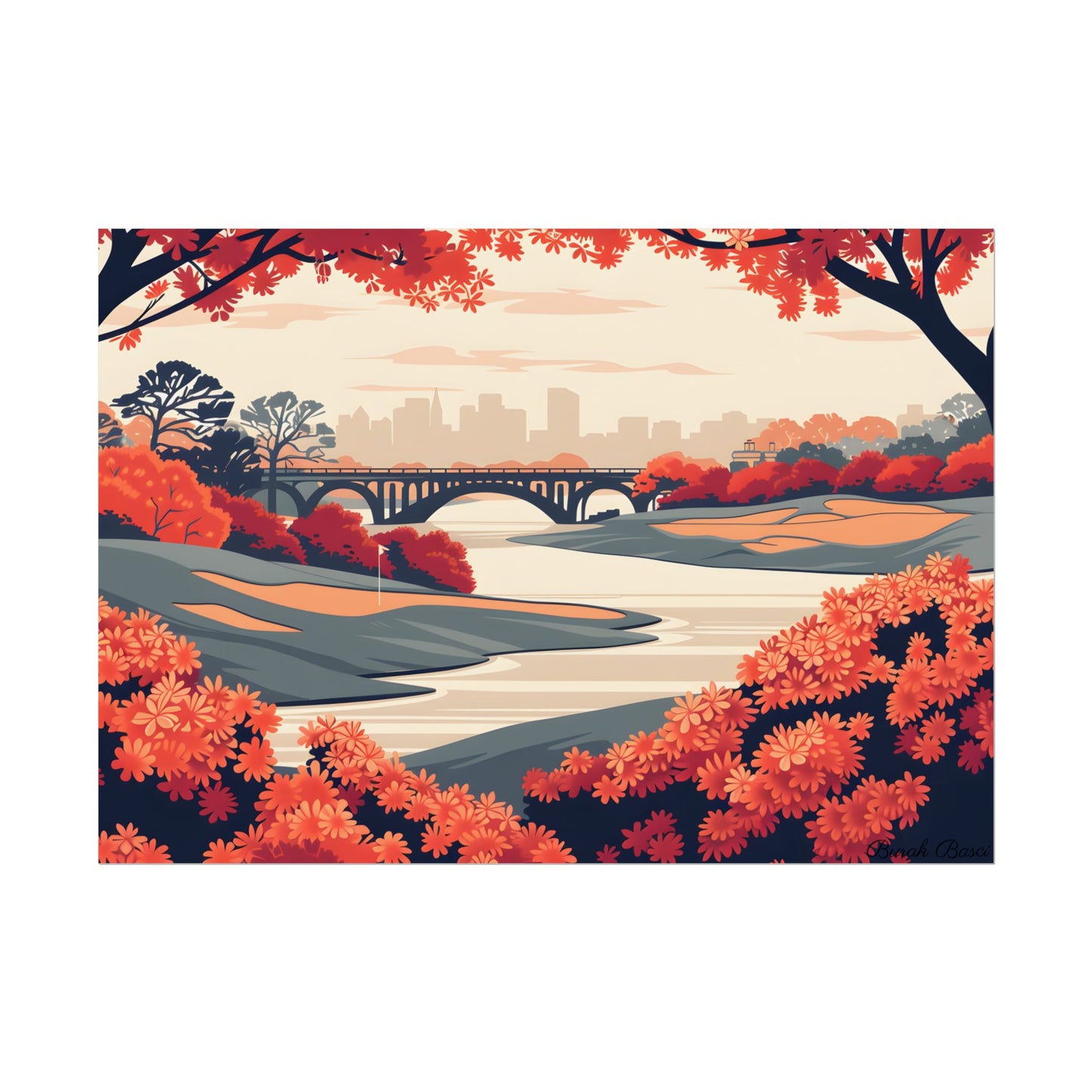 Retro Golf Course Illustration: Classic Greens - Poster