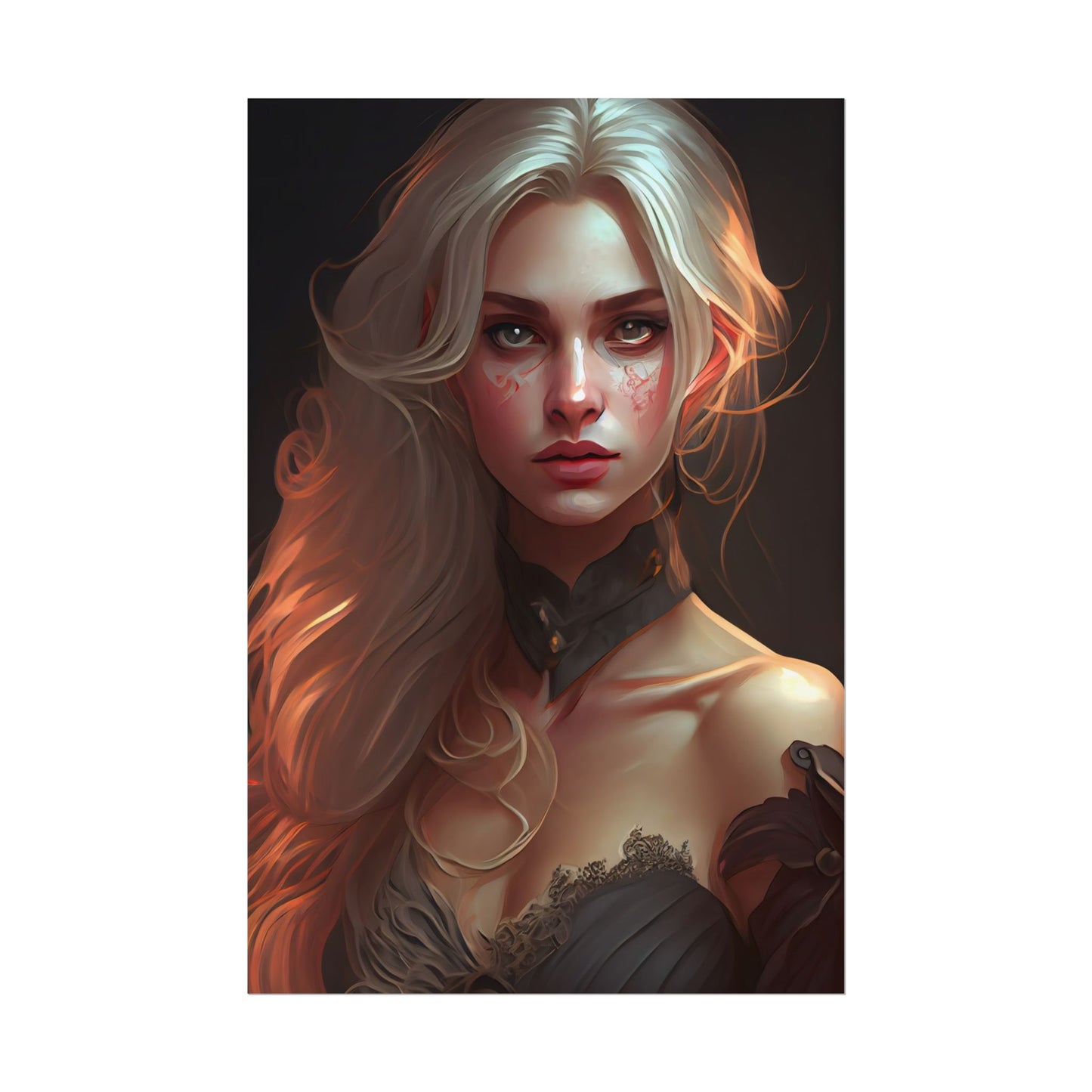 Blonde Beauty: Artistic Portrait of a Woman - Poster
