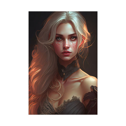 Blonde Beauty: Artistic Portrait of a Woman - Poster
