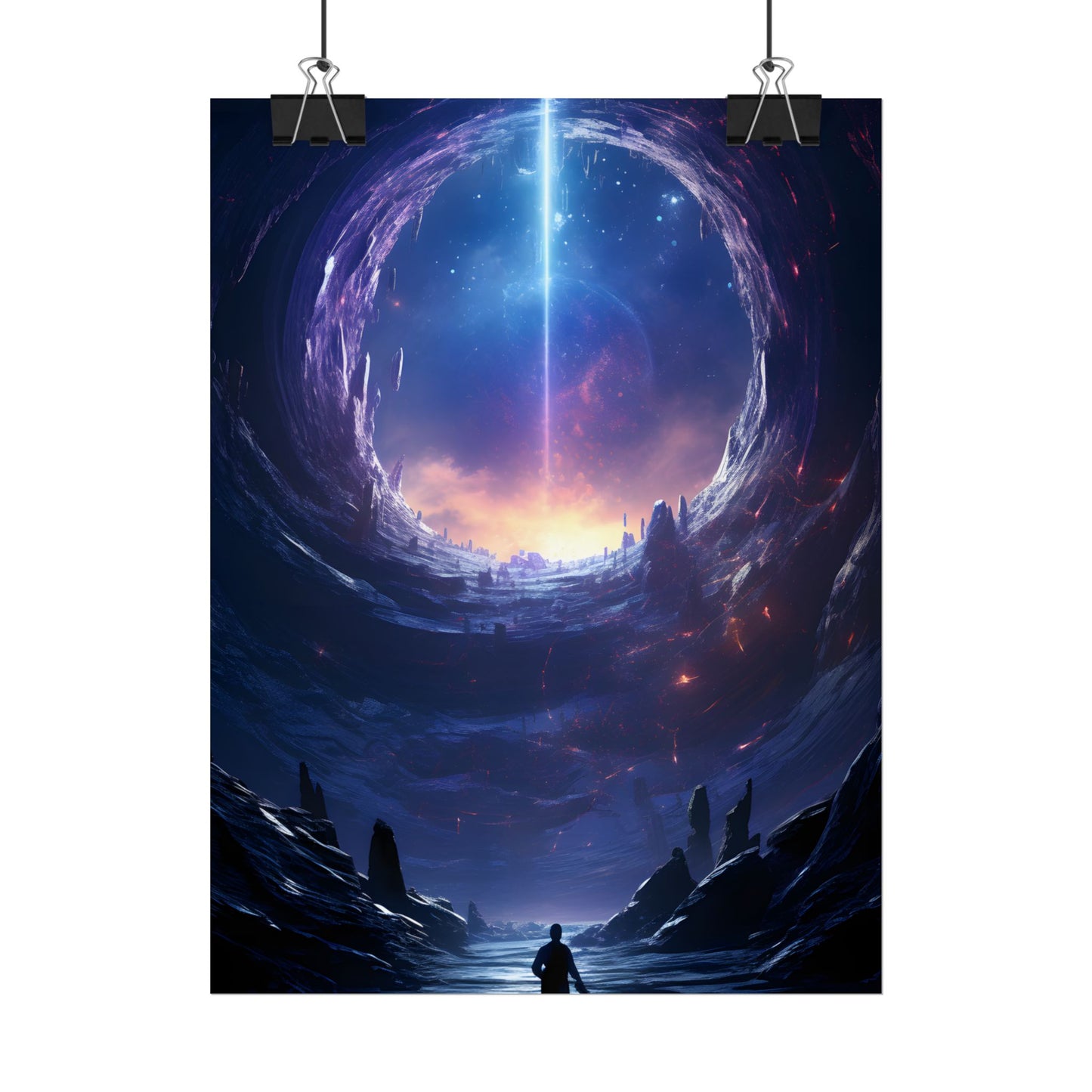 Black Hole Galaxy: Cosmic Digital Artwork - Poster