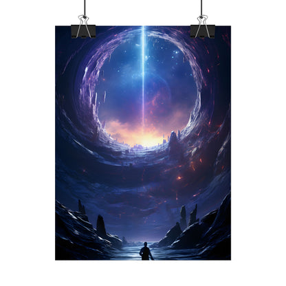 Black Hole Galaxy: Cosmic Digital Artwork - Poster