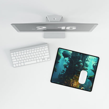 Steampunk Undersea Odyssey: Captain Nemo's Mechanical Voyage - Desk Mat