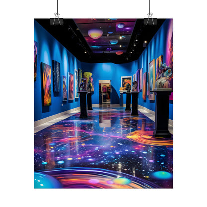 Celestial Art Gallery: Wide-Angle View with Soft Lighting - Poster