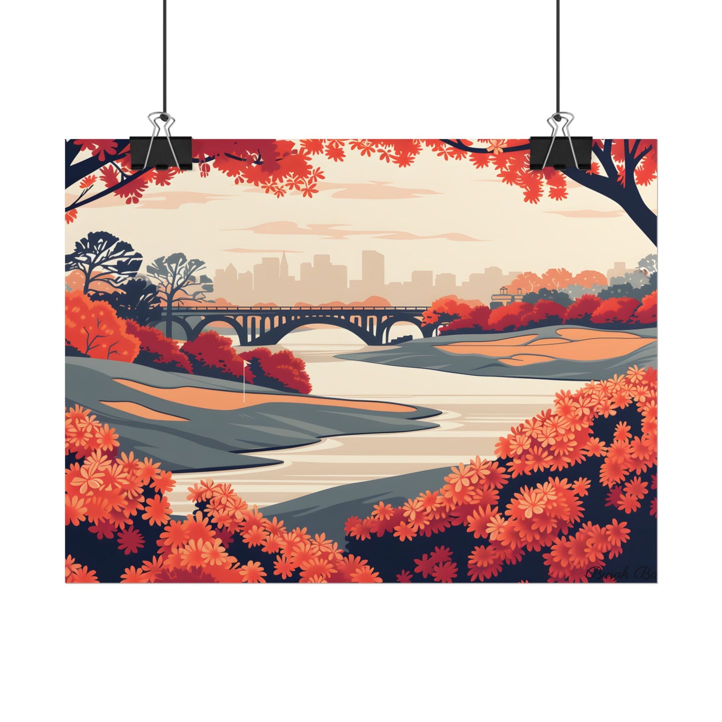 Retro Golf Course Illustration: Classic Greens - Poster