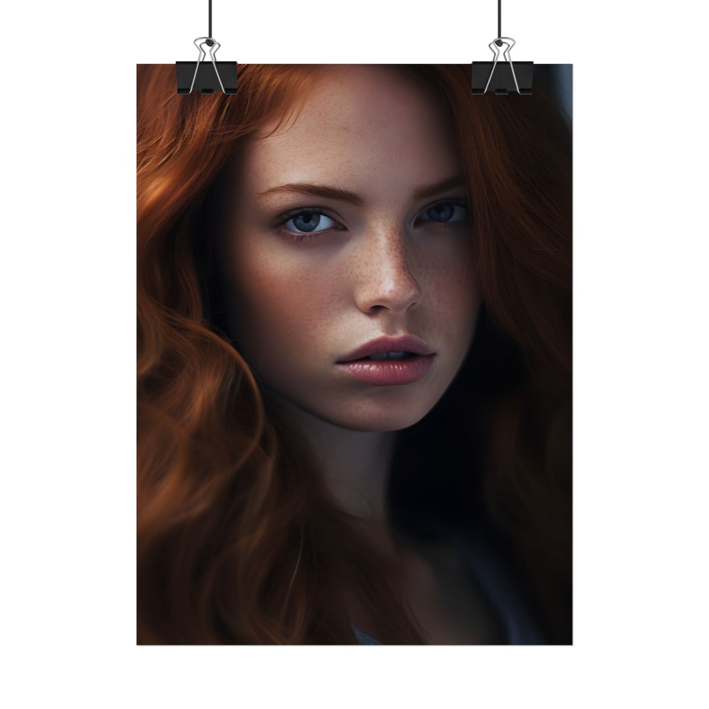 Redhead Model: Sophisticated Portrait Art - Poster