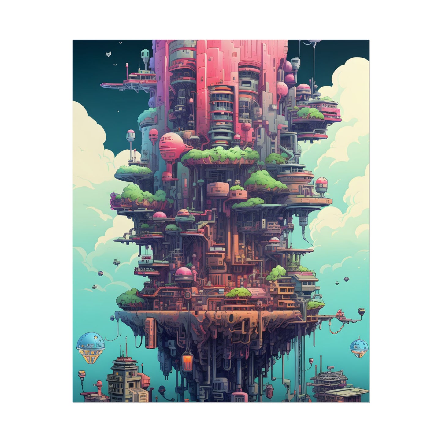 Gamified Pixelated Cyber-Pets: Colorful Digital Art - Poster
