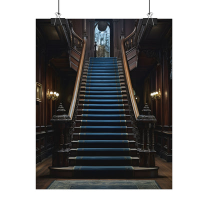 Haunted Gothic Mansion: Spooky Victorian Atmosphere Artwork - Poster